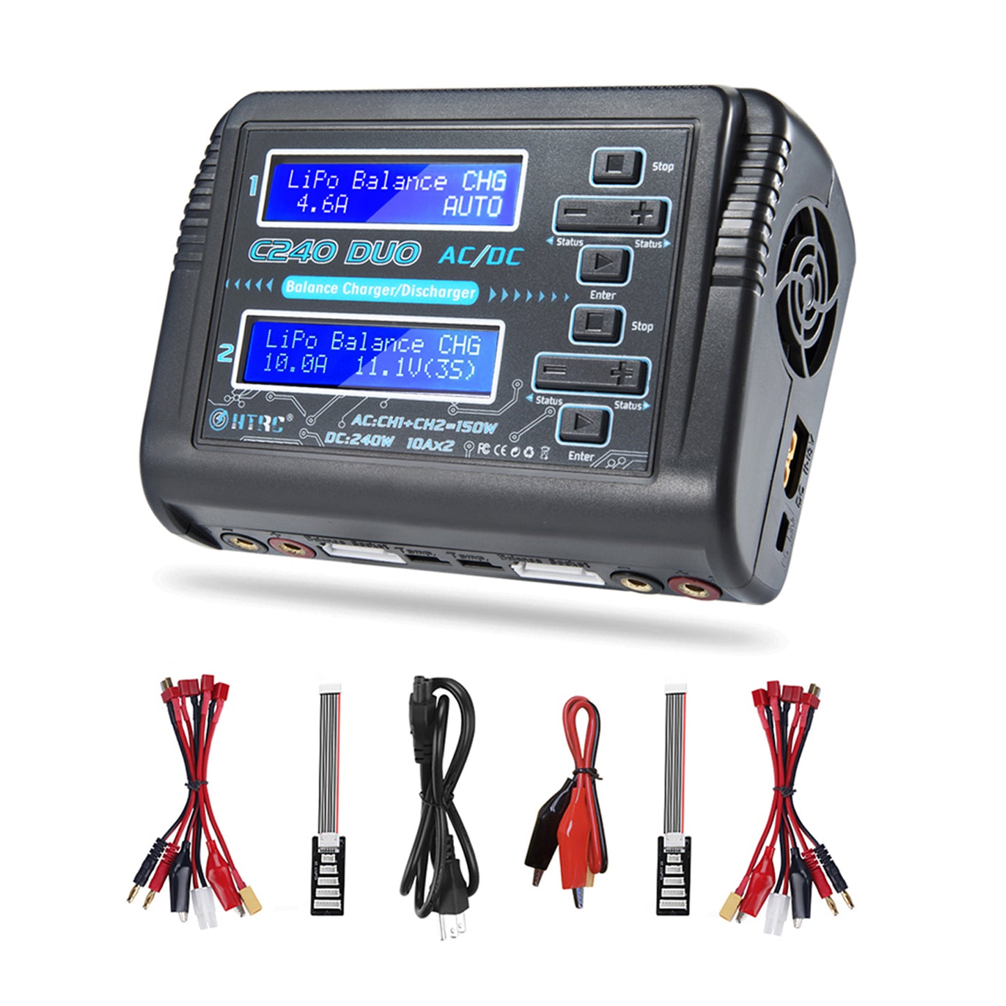 Andrew Halliday Pind gateway HTRC LiPo Charger Dual RC Charger 1-6S Balance Battery Discharger C240