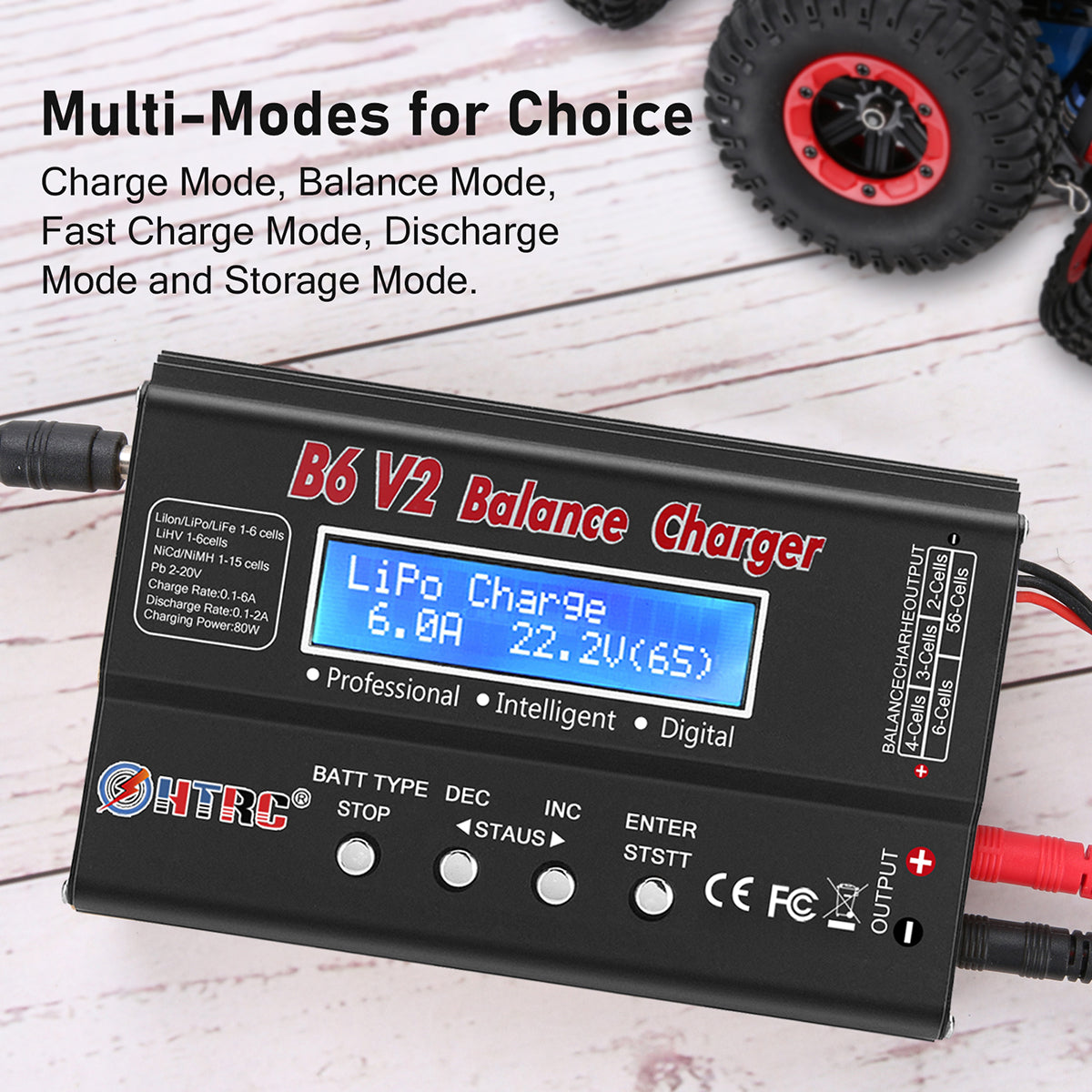 HTRC LiPo Chargeur de batterie RC Balance Discharger 150W 10A 1-6S AC / DC  C150 pour NiCd Li-Ion Life NiMH LiHV PB Smart Battery (Noir)